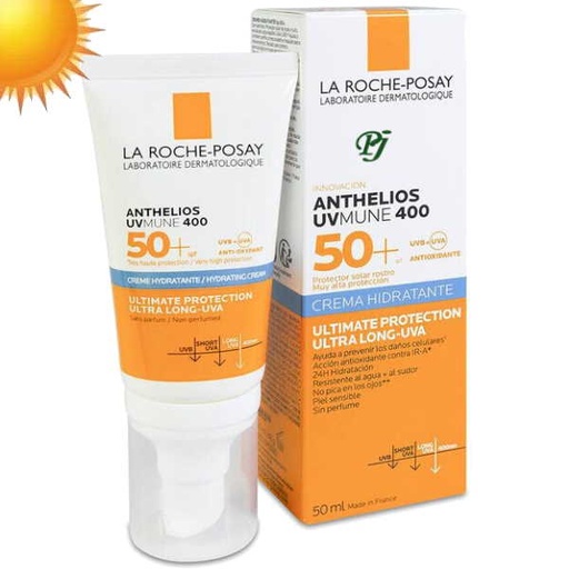 [133084] Anthelios 50+ Crema Hidratante 50Ml Sin Color - La Roche