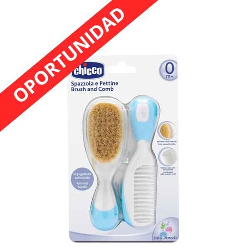 [133351] Cepillo Y Peine Natural Azul - Chicco