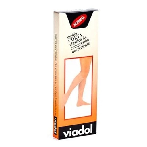 [135520] Media Corta De Comprensión Normal Color Beige T.2 Pequeña - Viadol