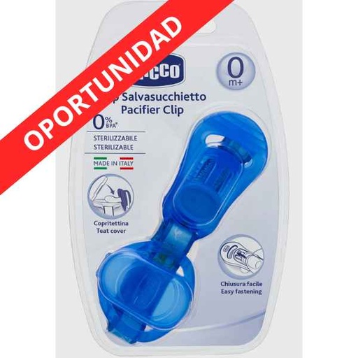 [137315] Clip Protegechupetes Azul 0+ - Chicco