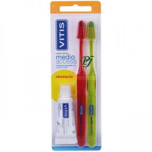 [137352] Cepillo Access Duplo Medio Caja + Pasta 15 Ml. - Vitis