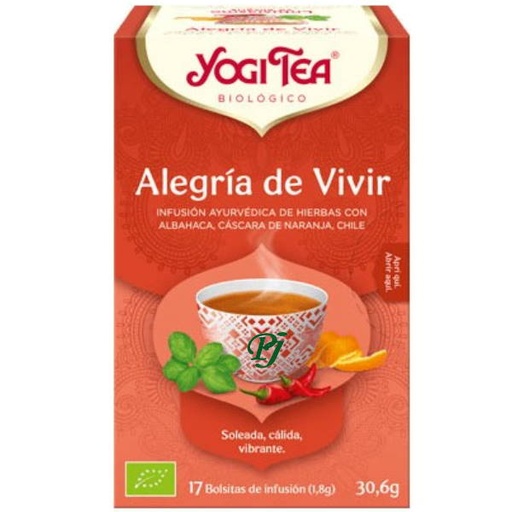 [011168] Alegría De Vivir 17 Filtros - Yogi Tea