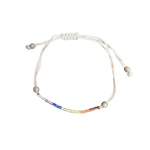 [100068] Pulsera Facetada Macrame Siete Chacras - Prominer