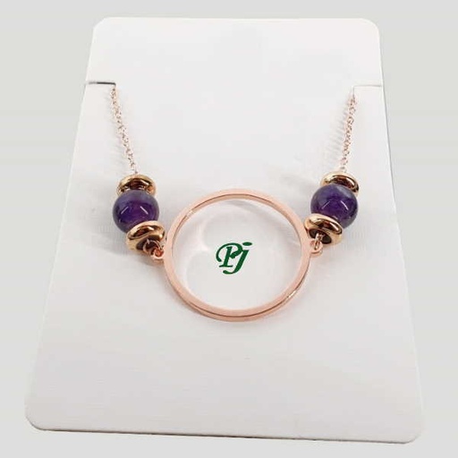 [100194] Pulsera Acero Rosa Hipoalergénica Circulo - Prominer