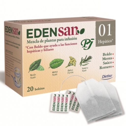 [01611] Edensan 01 Hepático 20 Filtros - Dielisa