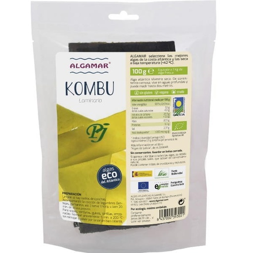 [02121] Alga Kombu Hoja 100 G. - Algamar