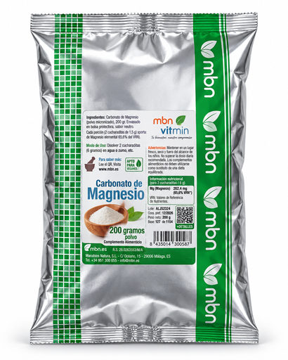 [02399] Carbonato De Magnesio 200 G. - Manabios