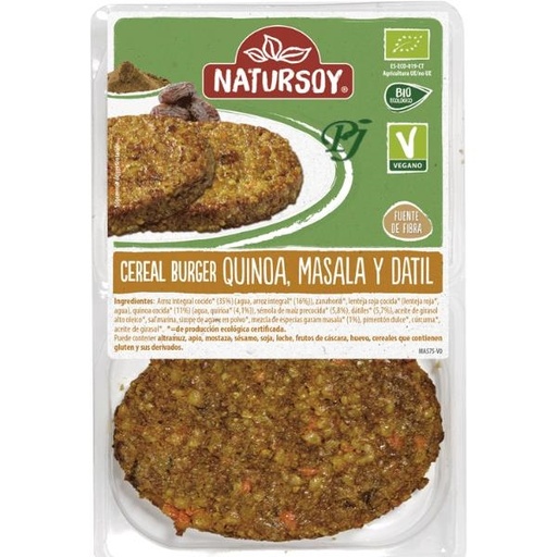 [030274] Hamburguesa Masala Dátil 2 Uds. - Natursoy