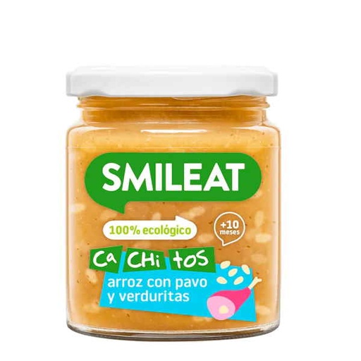 [030450] Tarritos Cachitos De Arroz Con Pavo Y Verduras 230 G. - Smileat