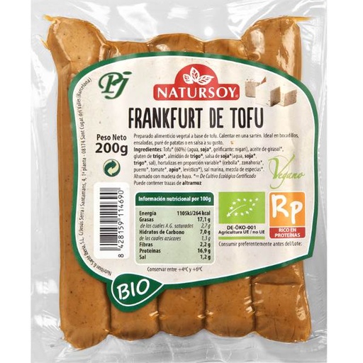 [03489] Salchichas Tofu Frankfurt 200 G. - Natursoy