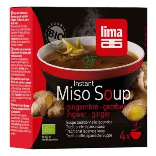 [03891] Sopa Instantánea Miso Jengibre 4 X 15 G. - Lima