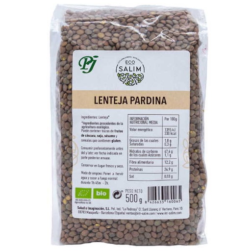 [040252] Lentejas Pardinas Bio 500 G. - Eco Salim