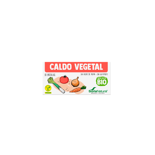[04052] Caldo Vegetal 10 Pastillas - Soria Natural