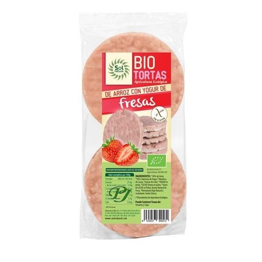 [040547] Tortas Arroz Yogurt Fresa 6 Uds. - Sol Natural