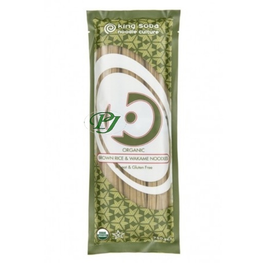 [040655] Espaguetis Arroz Integral Wakame Bio Sin Gluten 250 G. - King Soba
