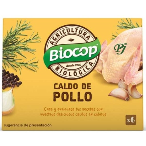 [041073] Caldo De Pollo Cubos 6 X 11 G. - Biocop