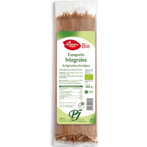 [041106] Espaguetis Integrales Bio 500 G. - El Granero