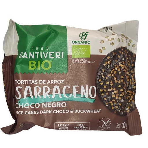 [041246] Tortitas De Arroz Con Trigo Sarraceno Y Chocolate Negro 2 X 3 - Santiveri