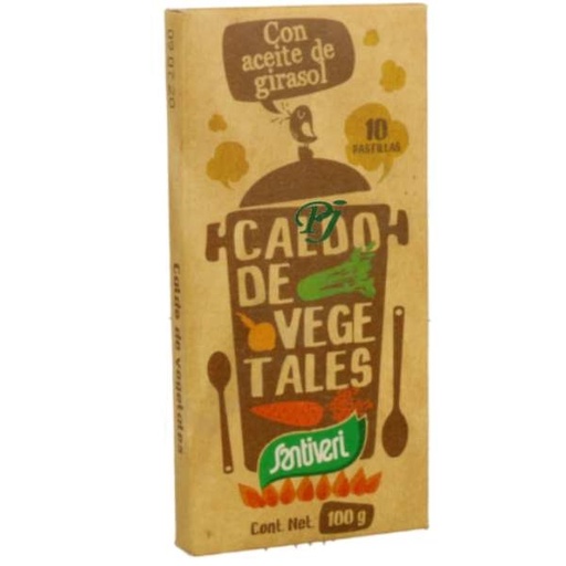 [045351] Caldo Vegetal Con Sal 10 Pastillas - Santiveri