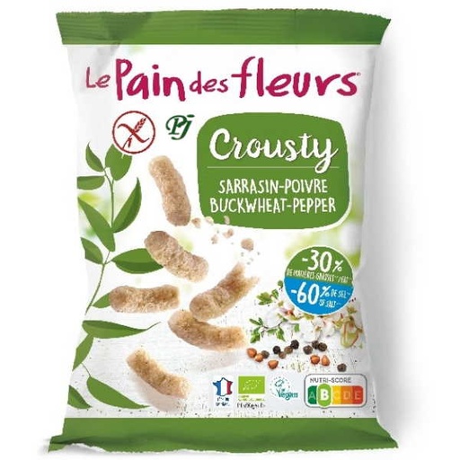 [045548] Ganchito Crousty Trigo Sarraceno Pimienta 75 G. - Le Pain Des Fleurs