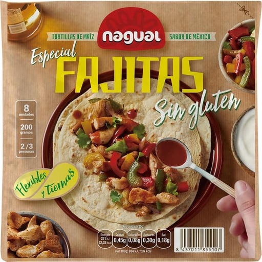 [045573] Tortillas De Maíz Especial Fajita 8 Uds. - Nagual