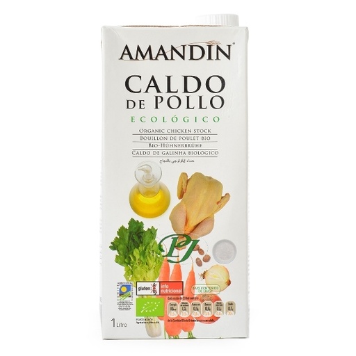 [04794] Caldo De Pollo Eco 1 L. - Amandin