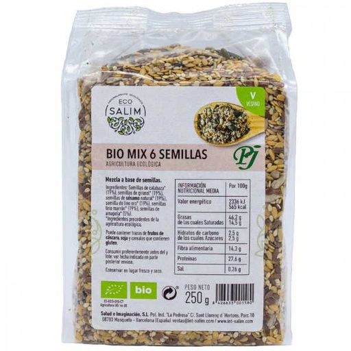 [04922] Mix 6 Semillas Bio 250 G. - Eco Salim