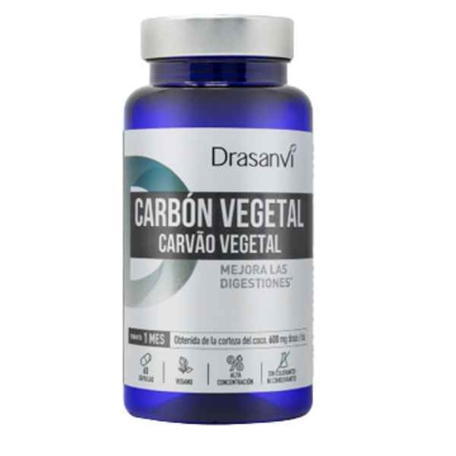 [0500026] Carbón Vegetal 60 Cápsulas Vegetales - Drasanvi