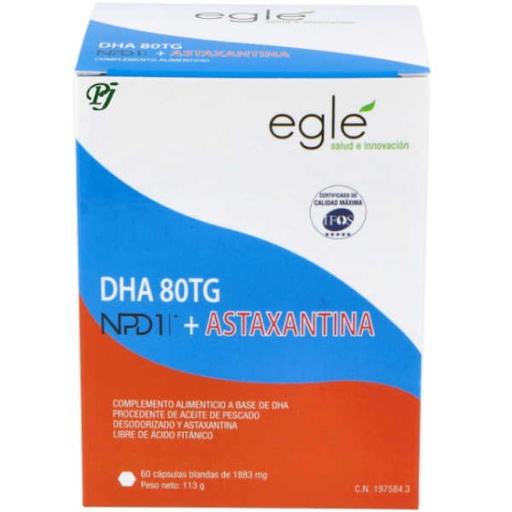 [0500896] Dha 80 Tg Astaxantina Npd1 60 Perlas - Egle