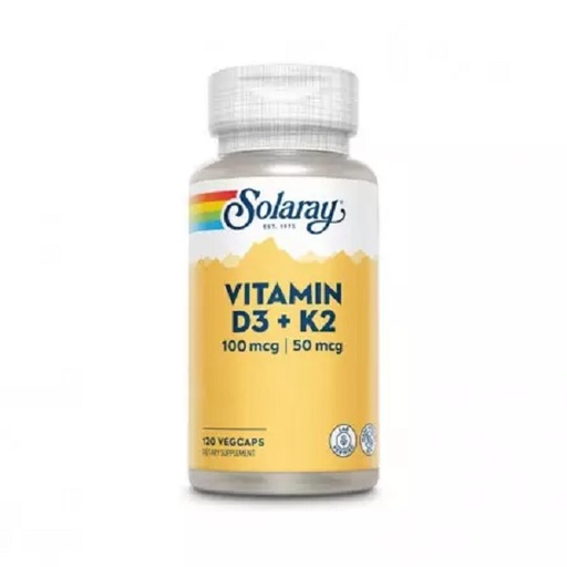 [0504967] Vitamina D3 K2 120 Cápsulas 4000 U.I. - Solaray