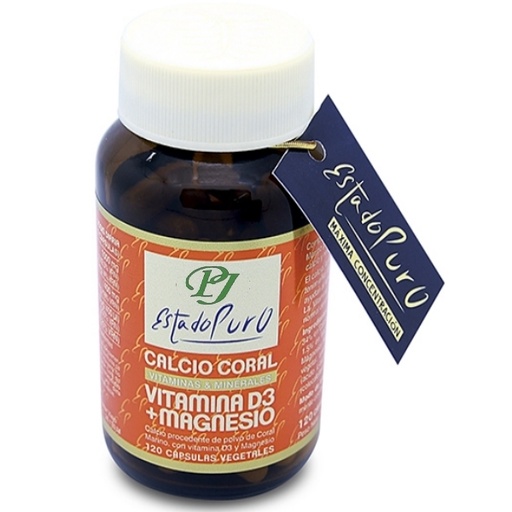 [0501029] Calcio Coral Vitamina D3 Y Magnesio Estado Puro 120 Cápsulas - Tongil