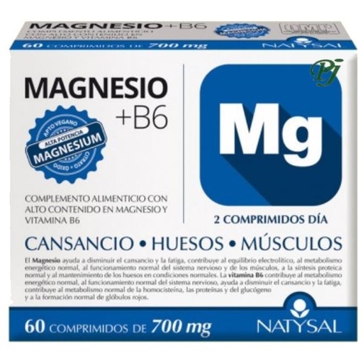 [0501986] Magnesio + B6 60 Comprimidos 700 Mg. - Natysal