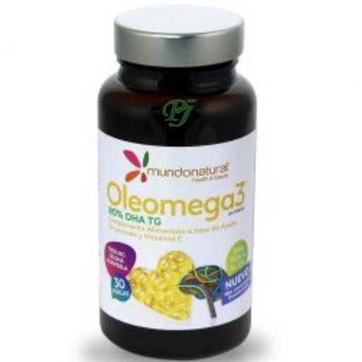 [0501989] Oleomega 3 80% Dha 30 Cápsulas 1 G. - Mundo Natural