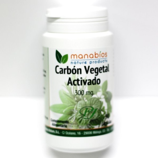 [0502020] Carbón Activo 90 Cápsulas 400 Mg. - Manabios