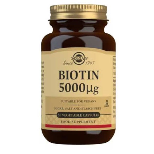 [0505291] Biotina 100 Cápsulas 5000 Mcg. - Solgar