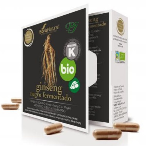 [0502515] Ginseng Negro Fermentado Bio 24 Cápsulas - Soria Natural