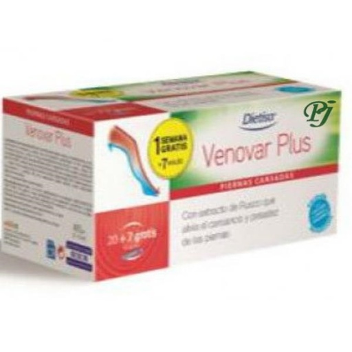[0503170] Venovar Plus 20 Ampollas + 7 Gratis - Dielisa