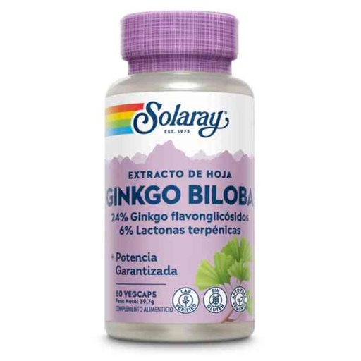 [0503741] Ginkgo Biloba Extracto Hoja 60 Vegcáps - Solaray