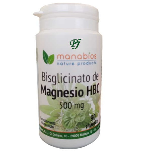 [0503876] Bisglicinato De Magnesio Hbc 90 Cápsulas - Manabios