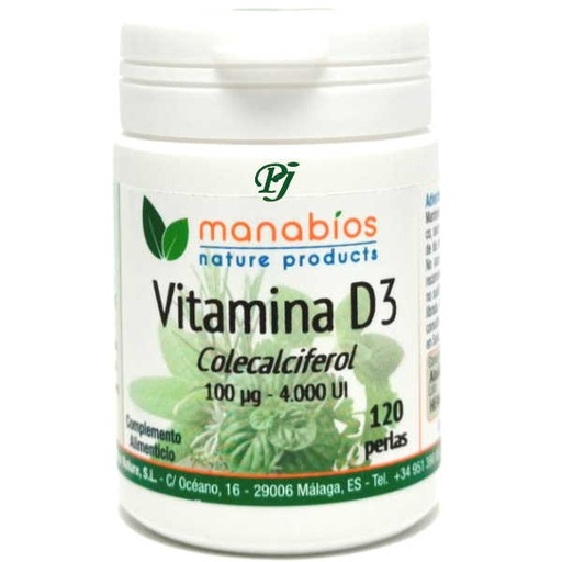[0504044] Vitamina D3 Colecalciferol 120 Comprimidos - Manabios
