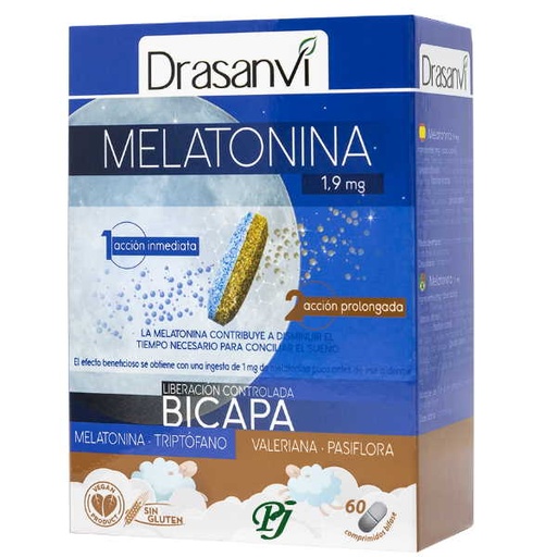 [0504147] Melatonina Bicapa Retard 60 Comprimidos 1,9 Mg. - Drasanvi