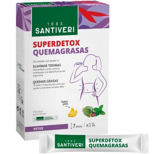 [0504603] Súperdetox Quemagrasas Sticks 7 X 20 Ml. - Santiveri
