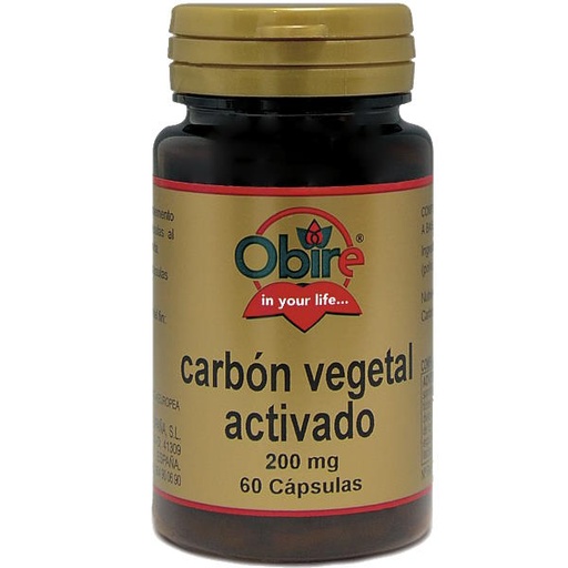 [0504647] Carbón Vegetal Activado 200 Mg. 60 Cápsulas - Obire