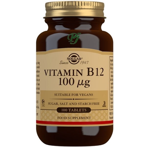 [052389] Vitamina B12 100 Comprimidos 100 Mcg. - Solgar