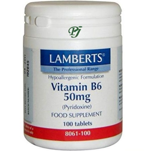 [053450] Vitamina B6 100 Tabletas 50 Mg. - Lamberts