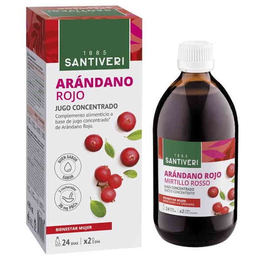 [053790] Jugo Arándano Rojo Concentrado 490 Ml. - Santiveri