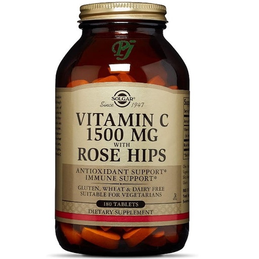 [053870] Vitamina C Rose Hips 180 Comprimidos 1500 Mg. - Solgar