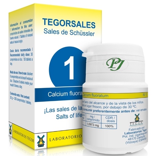[054403] Tegorsales Sales De Schüssler Biosal Nº01 Calcium Fluoratum Varices - Tegor