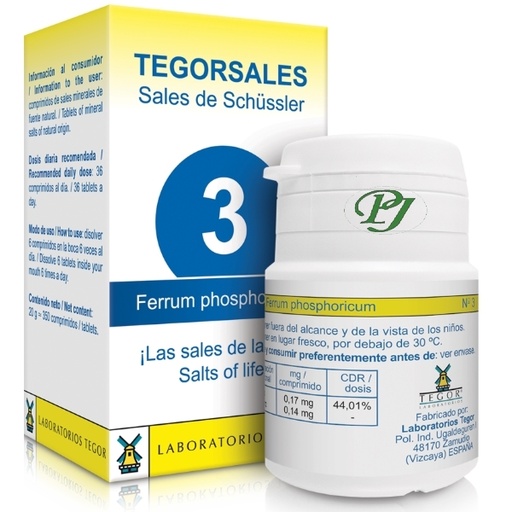 [054475] Tegorsales Sales De Schüssler Biosal Nº03 Fosfato De Hierro Fiebre - Tegor