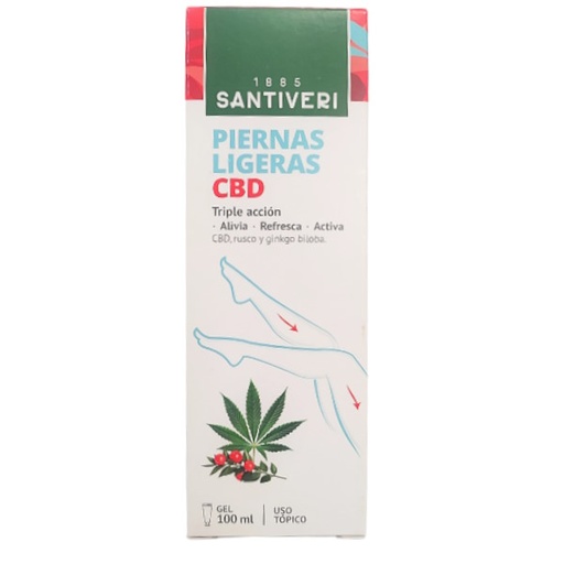 [0505205] Gel Para Piernas Ligeras Con Cbd 100 Ml. - Santiveri